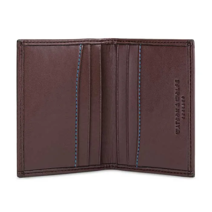 Vegan Leather RFID Protective Bifold Card Holder | Chestnut Brown