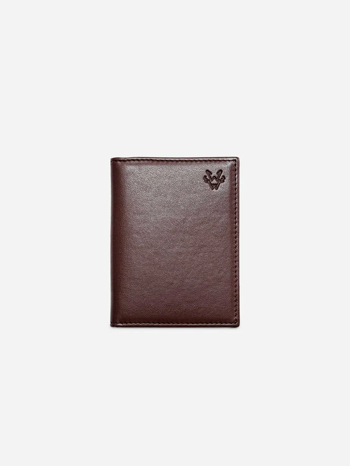 Vegan Leather RFID Protective Bifold Card Holder | Chestnut Brown