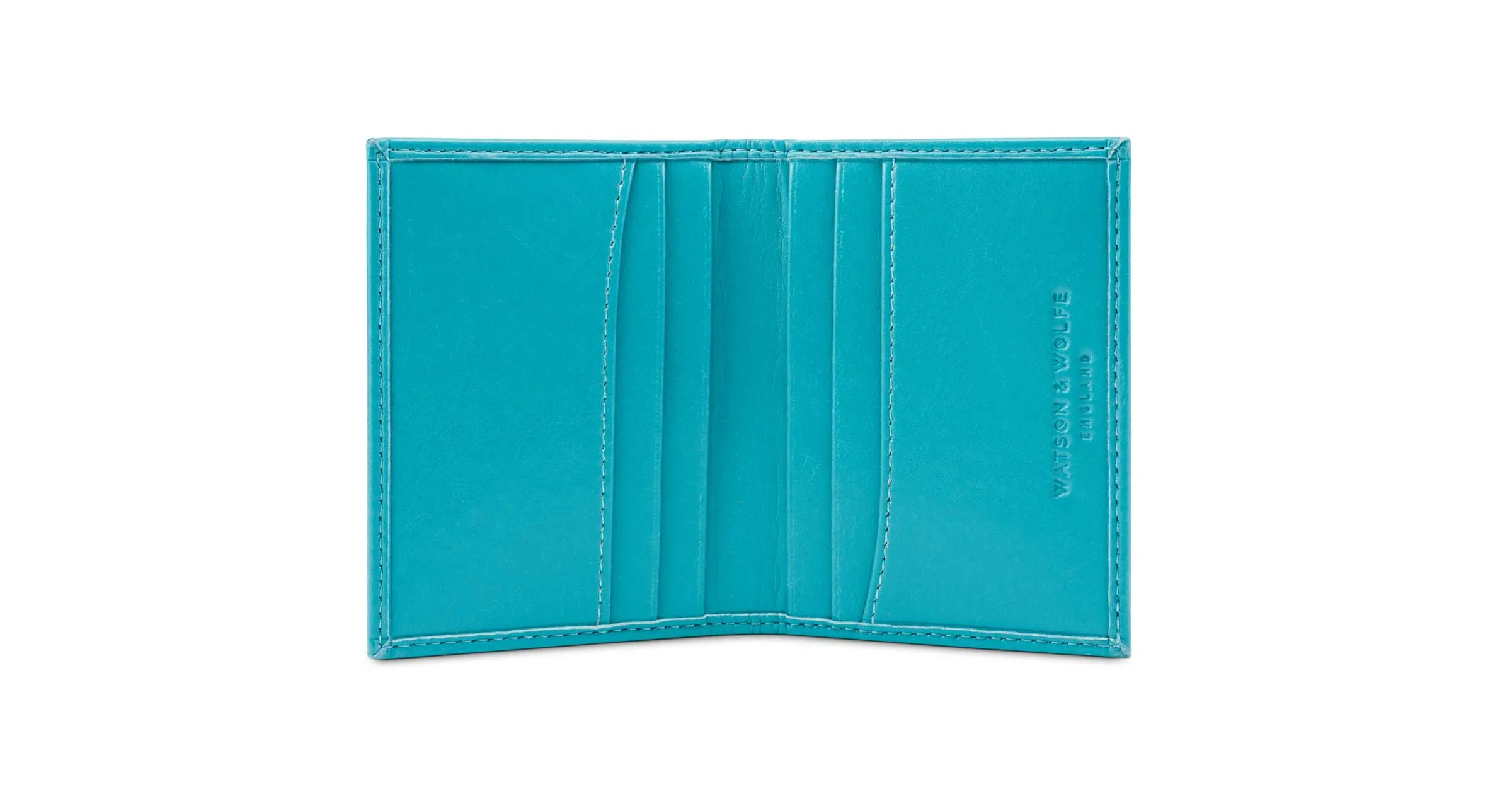 Vegan Leather RFID Protective Bifold Card Holder | Turquoise