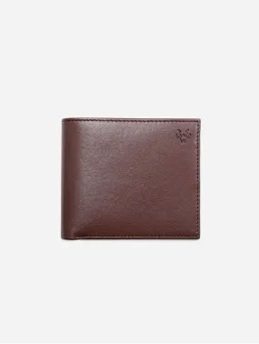 Vegan Leather RFID Protective Wallet | Chestnut Brown & Cobalt Blue