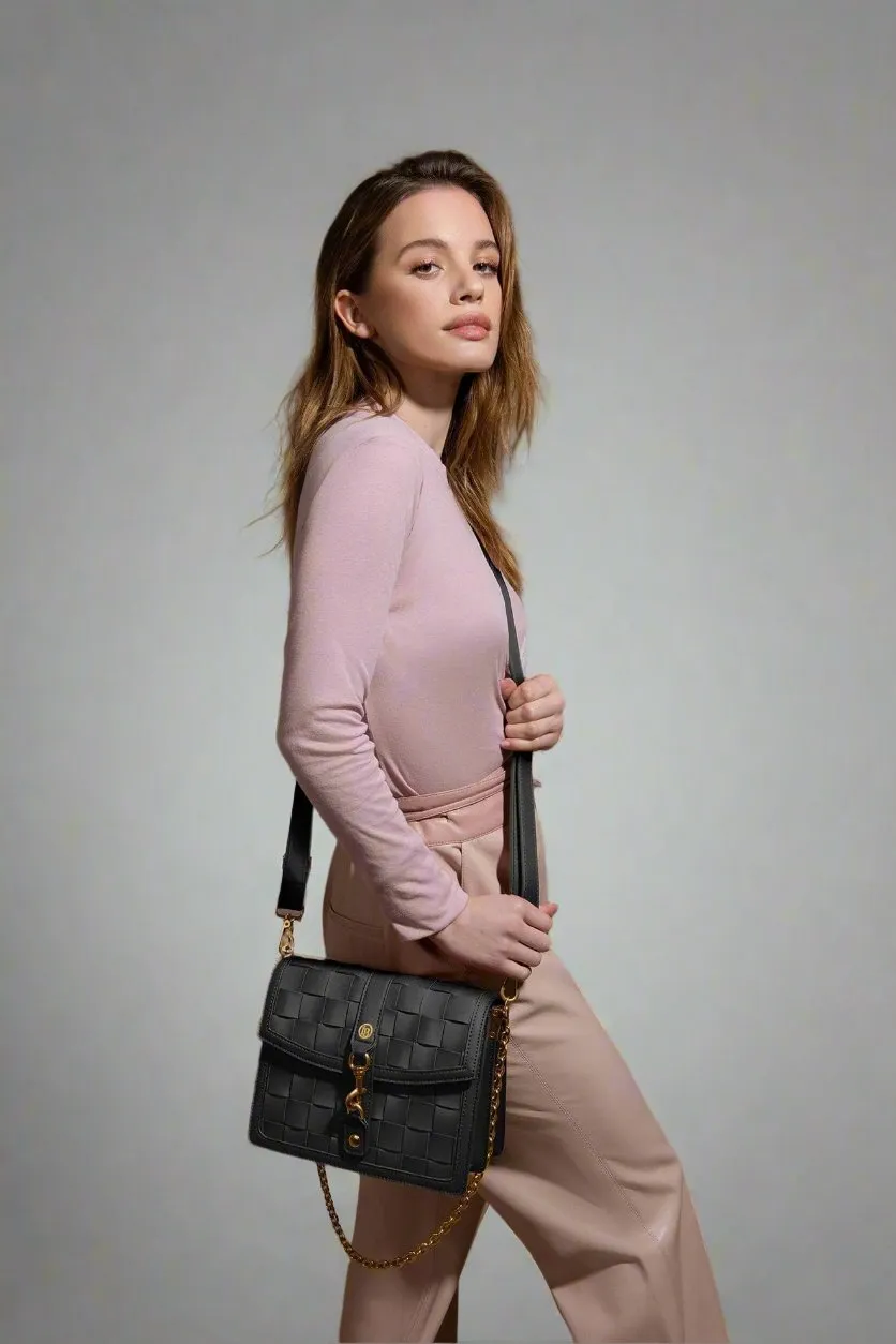 Vegan Leather Shoulder and Crossbody Bag