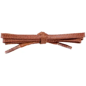 Waxed Cotton 1/4" Flat Dress Laces - Cognac (2 Pair Pack) Shoelaces