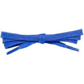 Waxed Cotton 1/4" Flat Dress Laces - Royal Blue (2 Pair Pack) Shoelaces