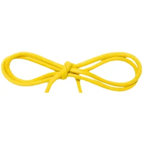 Waxed Cotton Thin Round Dress Laces 12 Pack - Yellow (12 Pair Pack) Shoelaces