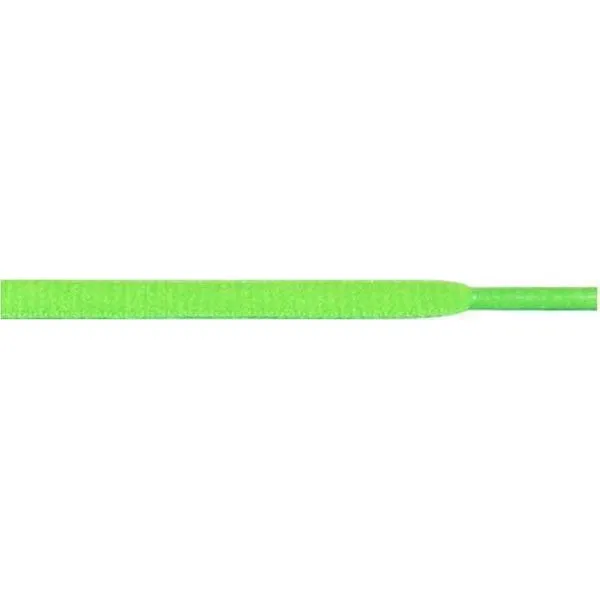 Wholesale Oval 1/4" - Neon Green (12 Pair Pack) Shoelaces