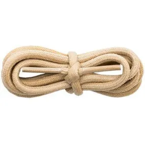 Wholesale Waxed Cotton Round 3/16" - Khaki (12 Pair Pack) Shoelaces