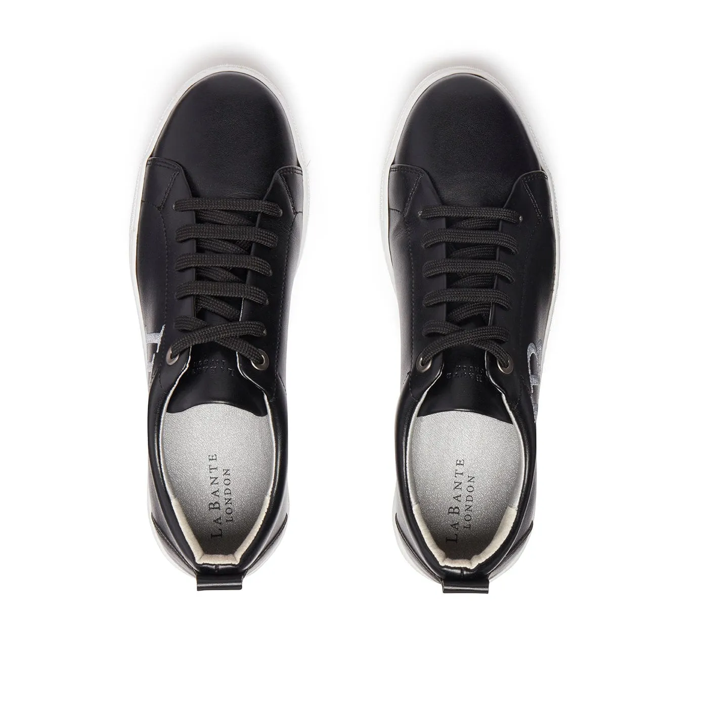 Women's Apple Leather Vegan Sneakers | Black