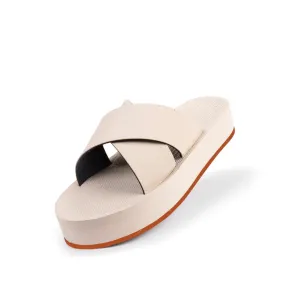 Women's Cross Platform Sneaker Sole - Orange Sole/Sea Salt