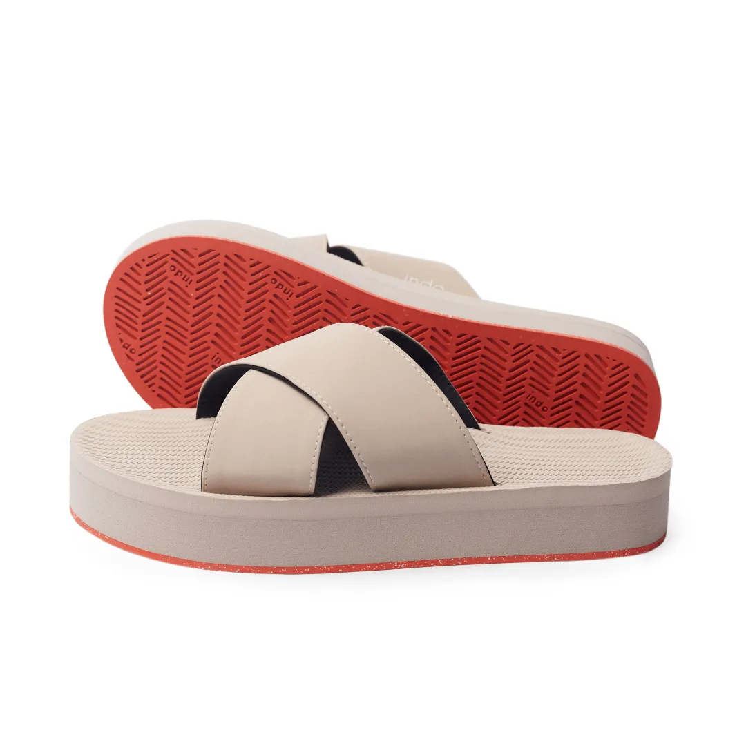 Women's Cross Platform Sneaker Sole - Orange Sole/Sea Salt