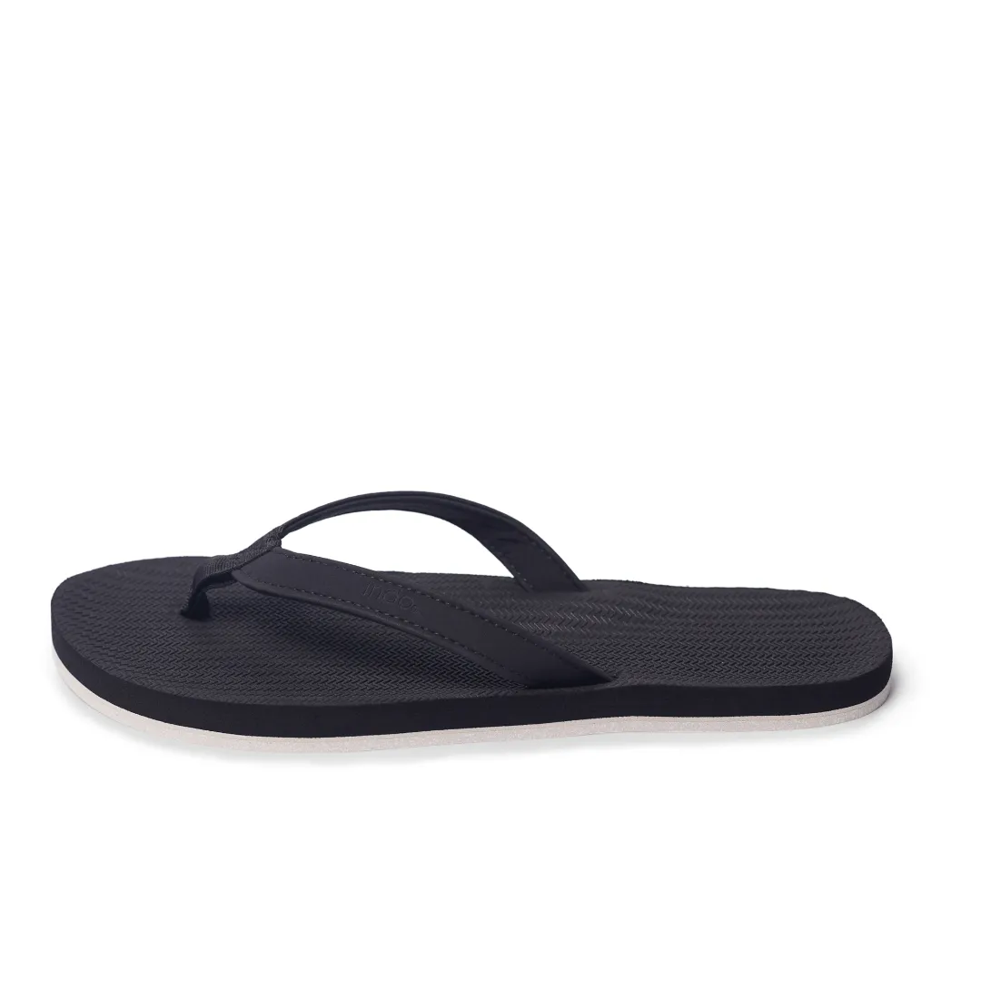 Women's Flip Flops Sneaker Sole - Black/Sea Salt Sole