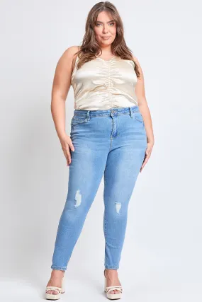 Women's Plus Essential Sustainable Distressed Skinny Jeans